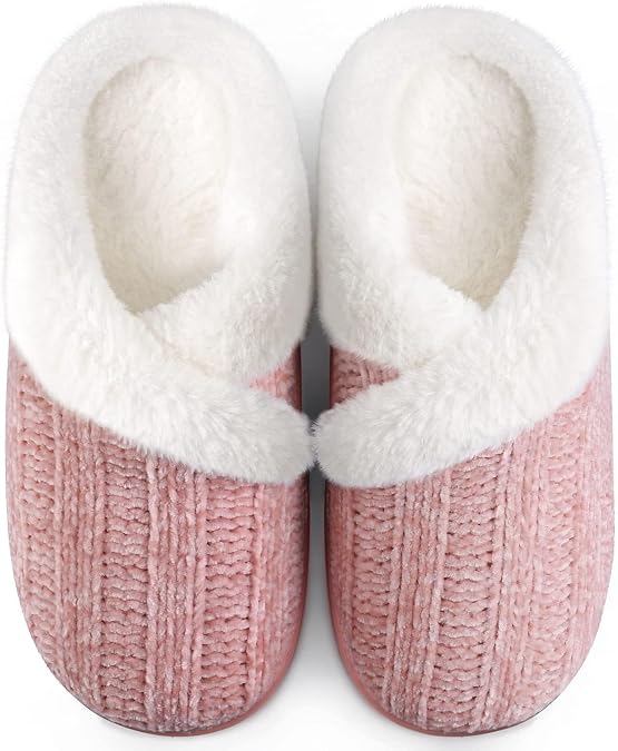 Slippers for Women Fuzzy House Slip on Indoor Outdoor Bedroom Home Shoes