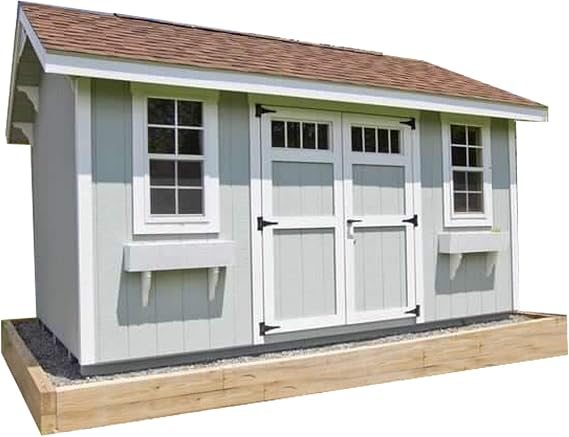 Saltbox Roof Storage Shed Plans DIY Backyard Garden Shed Barn Building 10'x20'