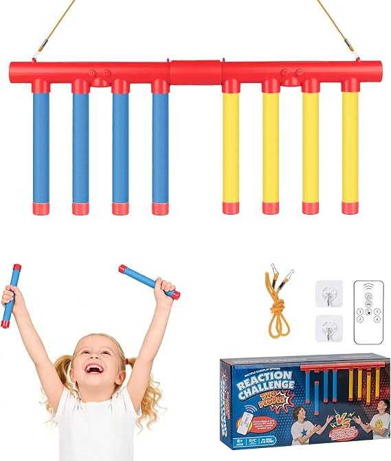 2 Player Catching Sticks Game - 3 Speed Hand Speed Challenge Game, Drop Stick Reaction Game, Hand Eye Coordination Training, Suitable for Children Adults, Gift for Festival/Party/Family Gathering