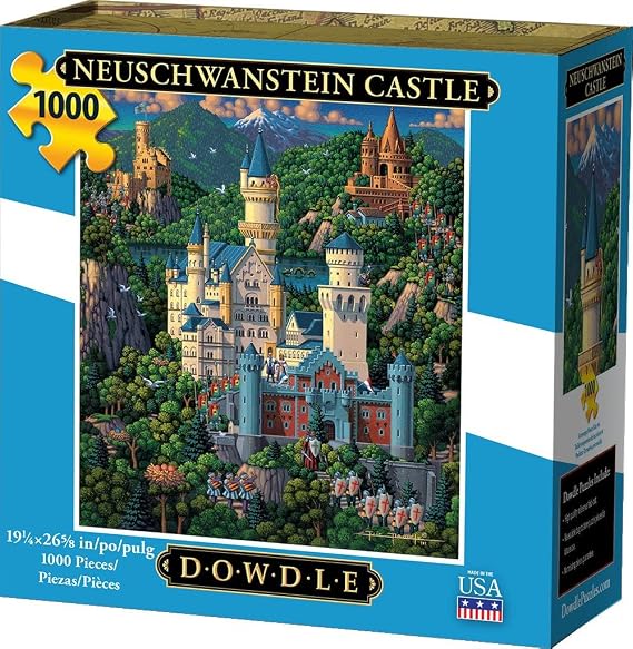 Dowdle Jigsaw Puzzle - Neuschwanstein Castle - 1000 Piece | Each puzzle has a colorful story to tell, Precision-Cut, Snap-Fit Pieces