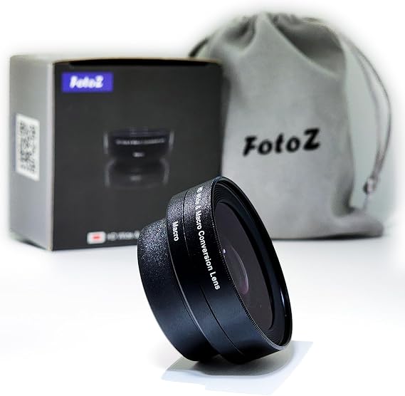 FotoZ 40.5mm 0.75x Wide Angle Lens for Sony ZV-1F, ZV-E10 II, ZV-E10