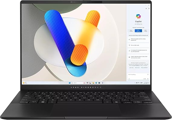 ASUS Vivobook S 14 Laptop, 16-Core Intel Core Ultra 9 185H, 14" WUXGA Display, Intel Arc Graphics, 16GB LPDDR5 1TB SSD, Single-Zone RGB Backlit Keyboard, Wi-Fi 6E, Win11 Home