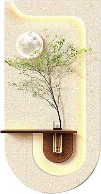LYXXJRYBHD 3D Wall Art with LED Light, Modern Sandstone Decor Hanging Sculpture, wall decor living room for Bedroom, EntrywayBeige,19.6x39.3in50x100cm