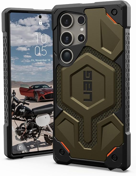 URBAN ARMOR GEAR Galaxy S24 Ultra Compatible MONARCH Kevlar Element Green UAG-GLXS24U-P-KG