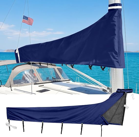 1200D Sailboat Mainsail Cover, Mainsail Boom Cover for Sailboats