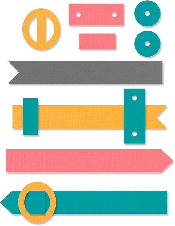 Sizzix Book Closures Dies, One Size, Multicolor