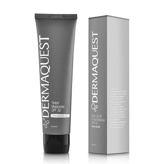 DermaQuest Stem Cell 3D Anti-aging Tinted Moisturizer SPF 30 - Facial Moisturizer Sunscreen with Botanical Stem Cells, Peptides and Antioxidants - Broad Spectrum Protection (2oz)