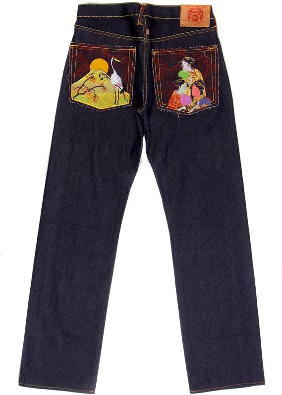 RMC Mens Japanese Selvedge Denim Jeans Son of Fuji & Lady REDM4227