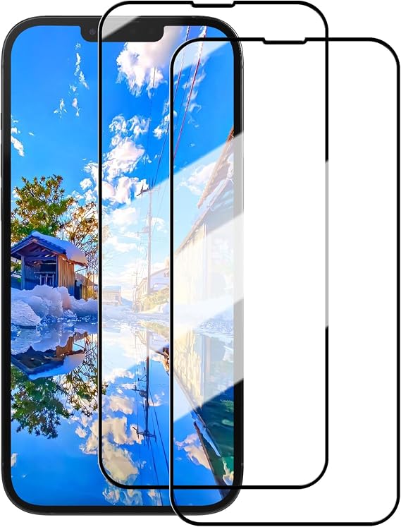 [2 Pack Screen Protector for Samsung Galaxy S24 Ultra Tempered Glass Protective Film 9H Hardness High Transparency Anti-Shatter Anti-Bubble Anti-fingerprint, Black Border