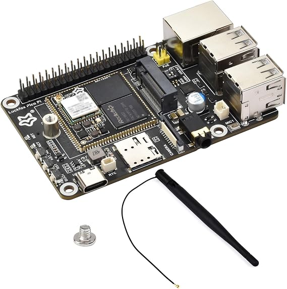 Waveshare Luckfox Pico Pi Linux Micro Dev Board, Core1106, 8GB eMMC, Intelligent Encoding Support, Built-in ISP3.2, Up to 5MP Image Processing, with Wireless, RV1106G2
