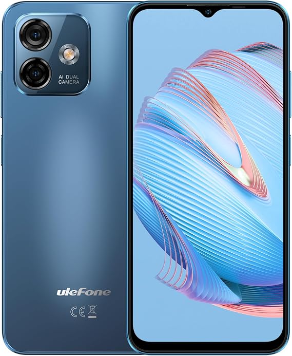 Ulefone Unlocked Cell Phones, Note 16 Pro 16(8+8) GB + 128GB, 8-Core, 6.52" HD+ Display Unlocked Smartphone, 50MP + 8MP, 4400 mAh, Dual 4G LTE, Fingerprint/Face Detection, GPS, T-Mobile, Blue