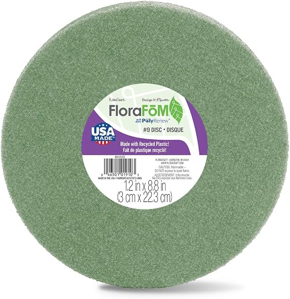 FloraCraft FloraFoM Disc 1.2 Inch x 8.8 Inch Green