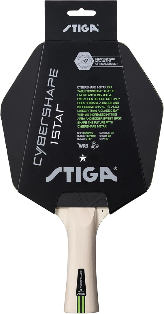 STIGA Cybershape 1-Star Table Tennis Bat Optimal Control and Unique Shape