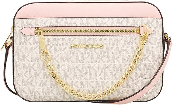 Michael Kors Bag Shoulder Bag 35S1GTTC9B Powder Blush Multi Jet Set Item Signature Large EW Zip Chain Crossbody Women's Outlet Product Brand Parallel Import