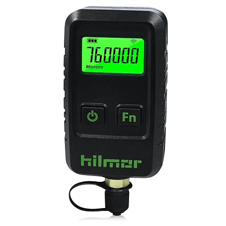 Hilmor CVG1200 Digital Micron Vacuum Gauge for HVAC System Evacuation, 0-300,000 Micron Range, Backlit Display, Alarm Alerts, 1/4" SAE Connection for AC & Refrigeration Service