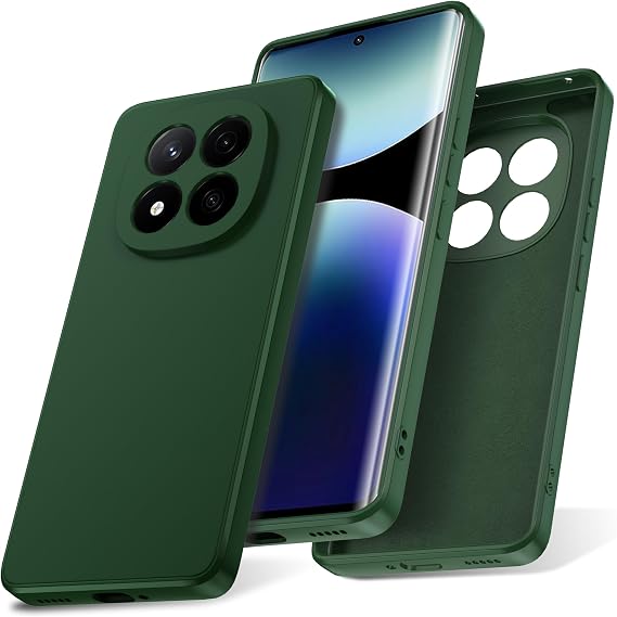 Watana Redmi Note 14 Pro Plus Case Soft Silicone Case Shockproof Dustproof Non-Slip with Microfiber Lining for Redmi Note 14 Pro Plus Green
