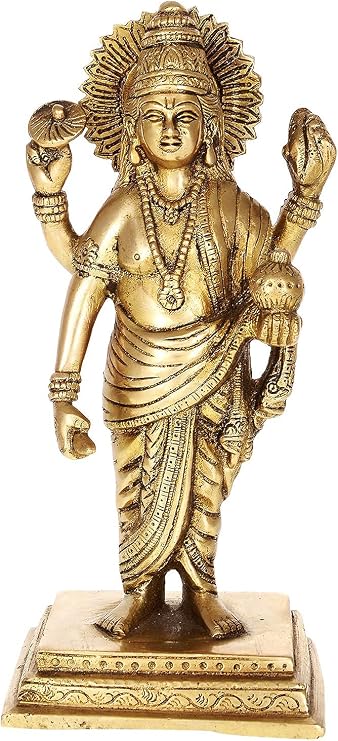 Lord Dhanvantari Brass Statue