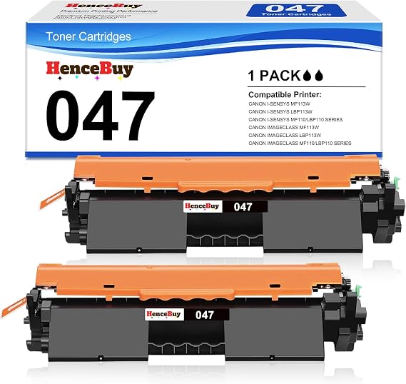 047 Toner Cartridge Replacement for Canon 047 Black Toner Cartridge for Canon ImageCLASS LBP113W MF113W MF110/LBP110 Series, i-SENSYS LBP113W MF113W MF110/LBP110 Series Printers (2 Black)