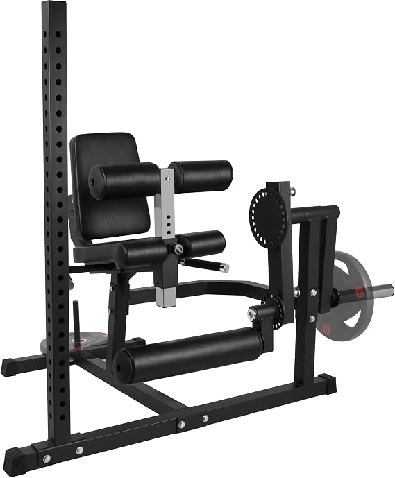 Leg Extension and Curl Machine, Adjustable Plate Loaded Lower Body Special Leg Machine with Squat Rack, Exercise Leg Muscles, Hamstring Curl Machine