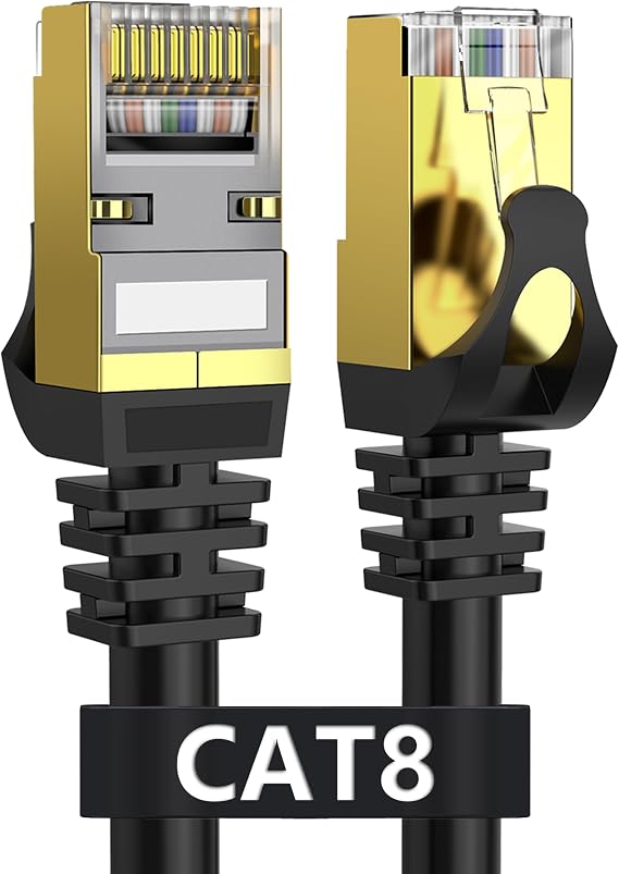 Dacrown Ethernet Coupler 10Gbps 5 Pack with Cat 8 Ethernet Cable 30 ft