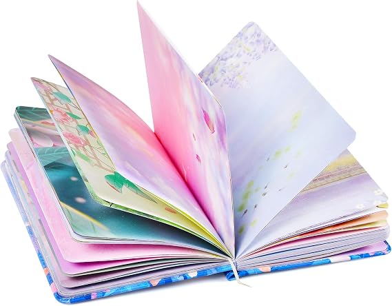 OMEYA PU Leather Colorful Blank Writing Journal for Women, Hardcover Notebooks Personal Diary, Beautiful Journal to Write in, Art Sketchbook, Gift for women Girls, 258 Page （Light blue）