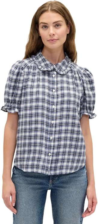 Gap Women's Puff Sleeve Woven Top