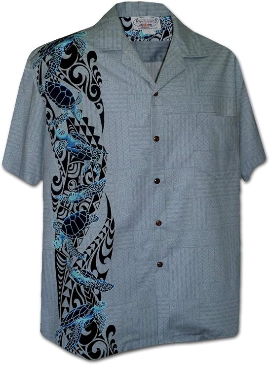 Hawaiian Honu Single Panel Men's Aloha Shirts