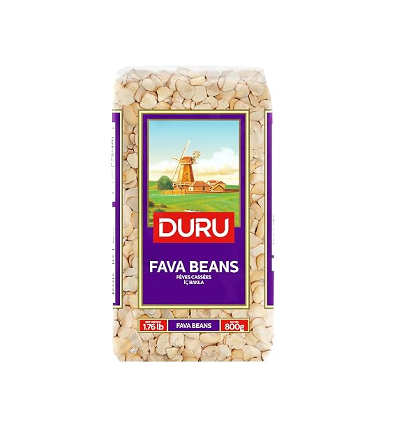 Duru Fava Beans 28.2 oz (800g), 100% Natural and Certificated, High Fiber and Protein, Non-GMO, Great for Vegan Recipes, Gluten Free