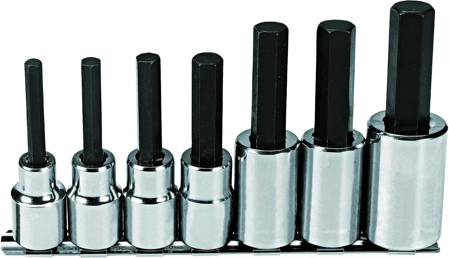 Proto Socket Bit Set, 12 in. Dr, 7 Piece, Hex J5441-7