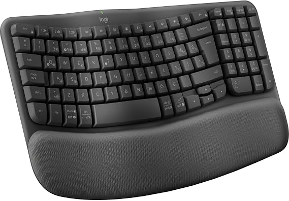 Logitech Wave Keys Kablosuz Klavye, Siyah