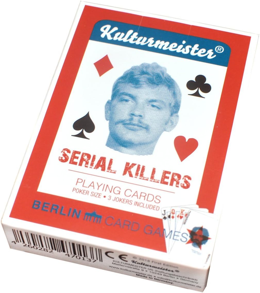 Kulturmeister - Serial Killer Playing Cards - Psycho Killer Card Game, Theme Poker Cards for Game Nights