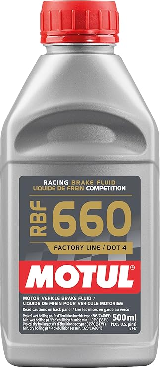 Motul RBF 660 Factory Line Dot-4 100 Percent Synthetic Racing Brake Fluid 500ml (101667)