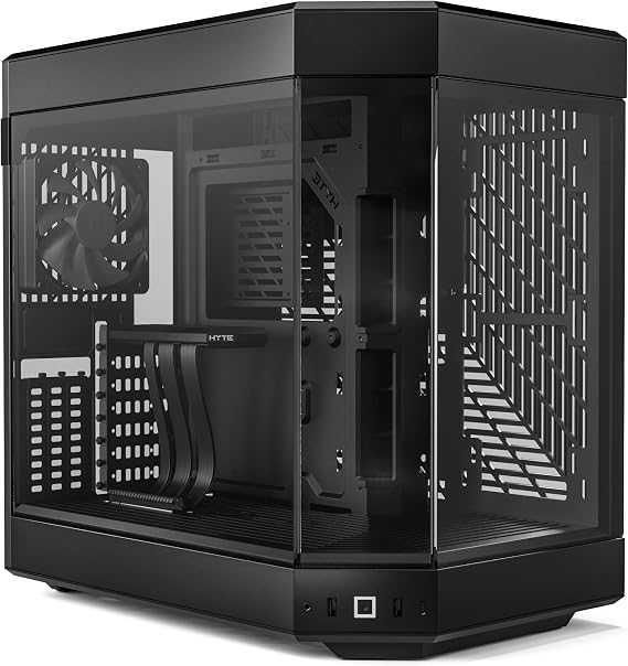 HYTE Y60 Black 3-Piece Tempered Glass Dual Chamber Mid-Tower ATX Case