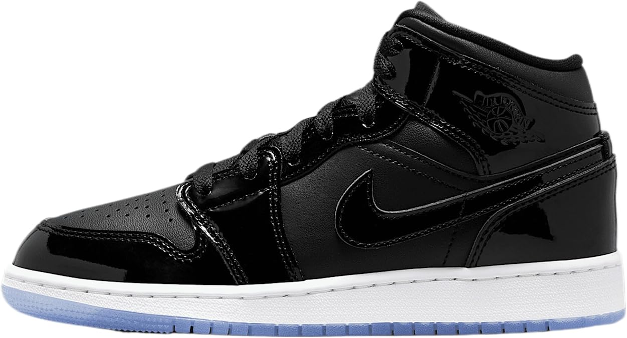 Nike Air Jordan 1 Mid Leather GS Boys Shoes