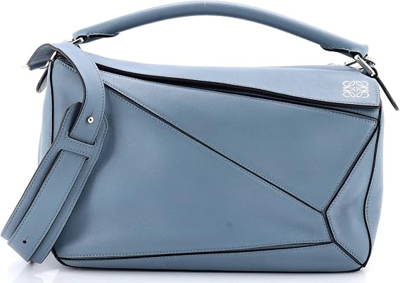 Pre-Loved Puzzle Bag Leather Medium, Blue