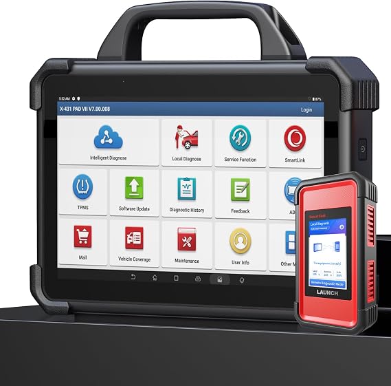 Launch X431 PADVII Elite J2534 Protocols, Heavy Duty Truck Scanner, 13 inch | Diesel&Gasoline Bidirectional Scan Tool,CANFD/DoIP/D-PDU,FCA AutoAuth,2 Yrs Update,Topology Map,60+ Services,Online Coding