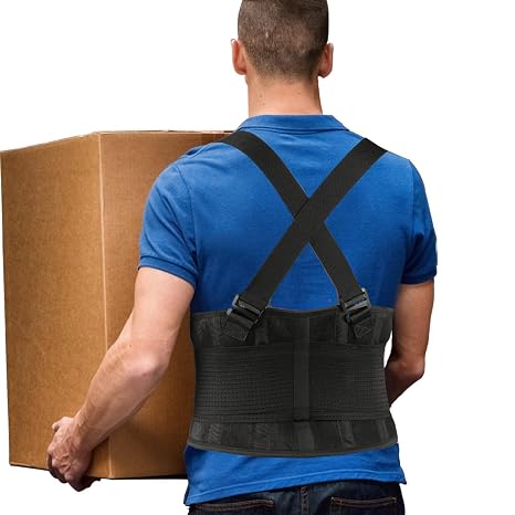 Back Brace Lumbar Back Support Belt for Women and Men - Lower Back Pain Relief - Heavy Lifting Support with Removable Adjustable Belt for Moving and Warehouse,M/L(30"-37")