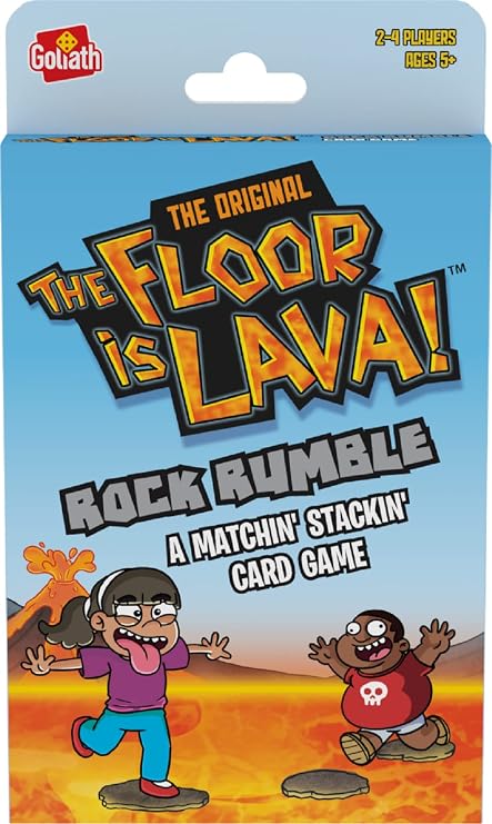 Goliath The Original The Floor is Lava! Rock Rumble Card Game - Matching Stacking Card Game 2-4 Players, Ages 5 and Up