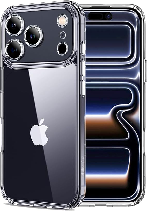 For iPhone 17 Pro Case, Clear Case Compatible with iPhone 17 Pro, Shockproof Thin Slim Silicone Cover, Yellowing-Resistant Slim Transparent TPU Phone Case,