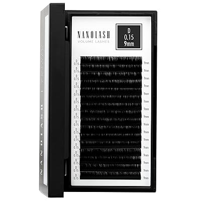 Nanolash Volume Lashes - false lashes for professional eyelash extensions, volume eyelash extensions 0.15 D, 9mm