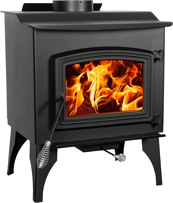 Pleasant Hearth 1,200 Sq. Ft. Small Wood Burning Stove with legs