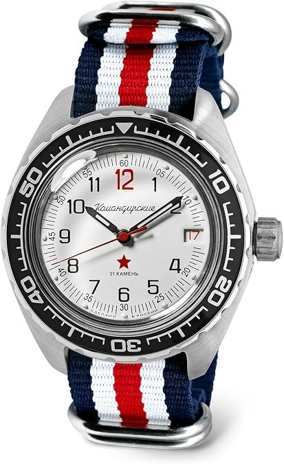 VOSTOK | Komandirskie 02K Automatic Self-Winding Russian Military Diver Wrist Watch | WR 200 m | Fashion | Business | Casual Men's Watches | Model 020712