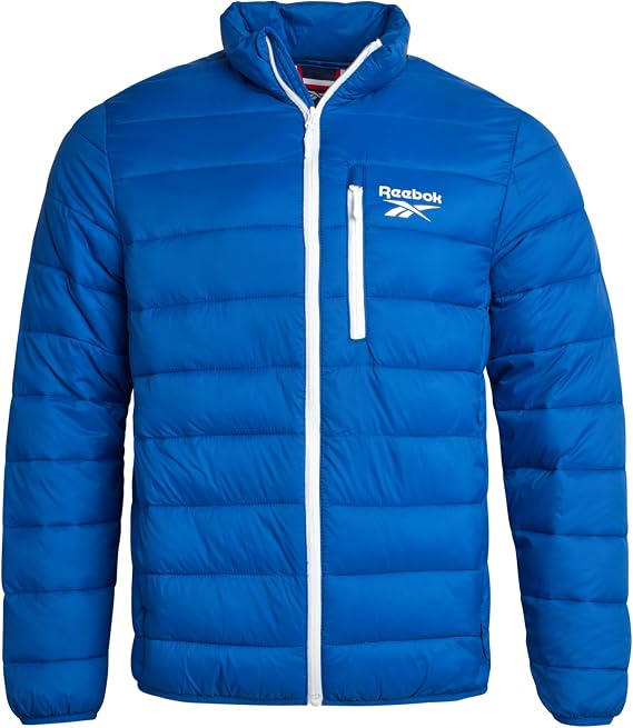 Reebok Mens Winter Jacket - Quilted Puffer Insulated Wind & Water Resistant