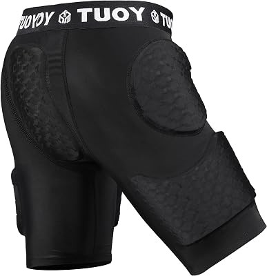 Mens Padded Football Girdle with Pads Hip Thigh Butt Tailbone Protector Pants Youth Adult Protective for Baseball