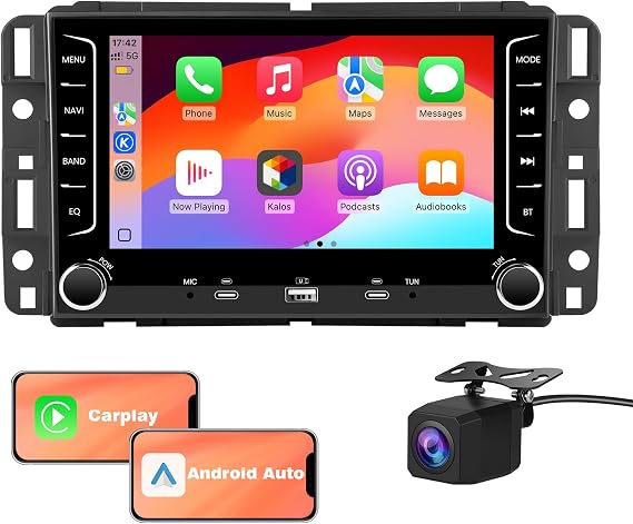 Android 13 Car Stereo for GMC Sierra Yukon Chevy Tahoe 2007 2008 2009 2010 2011 2012 2013 Upgrade 7" Touch Screen Radio Upgrade Wireless CarPlay and Wired Android