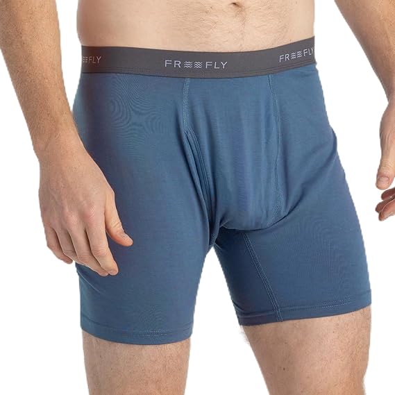 Free Fly Men's Motion Boxer Brief - Ultra Soft, Comfortable & Breathable Bamboo Viscose Stretch Men's Underwear