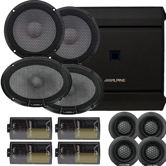 R Series Speaker Upgrade Package - One Pair of R2-S65C 6.5" 2-Way Component Speakers, One Pair of R2-S69C 6x9 2-Way Component Speakers and 4 Channel S Series Amplifier