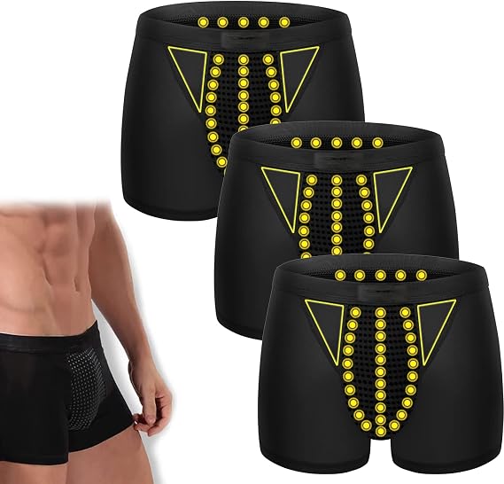 Prostate Magnetic Therapy Boxer Briefs, Tourmaline Prostate Therapy Magnetic Boxer Briefs for Men