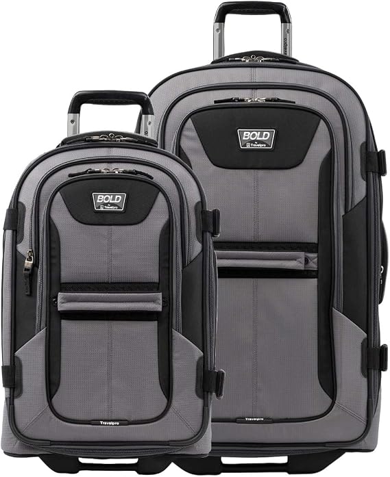 Travelpro Bold Softside Carry-On Rollaboard, Grey/Black, 2-Piece Set