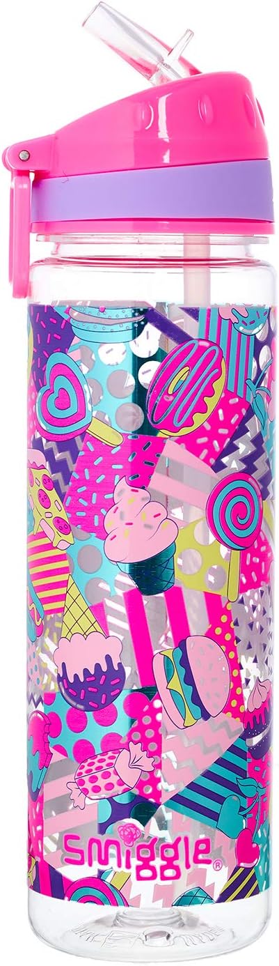 Smiggle Far Away Drink Bottle with Flip Top Spout | Ice-Cream Print